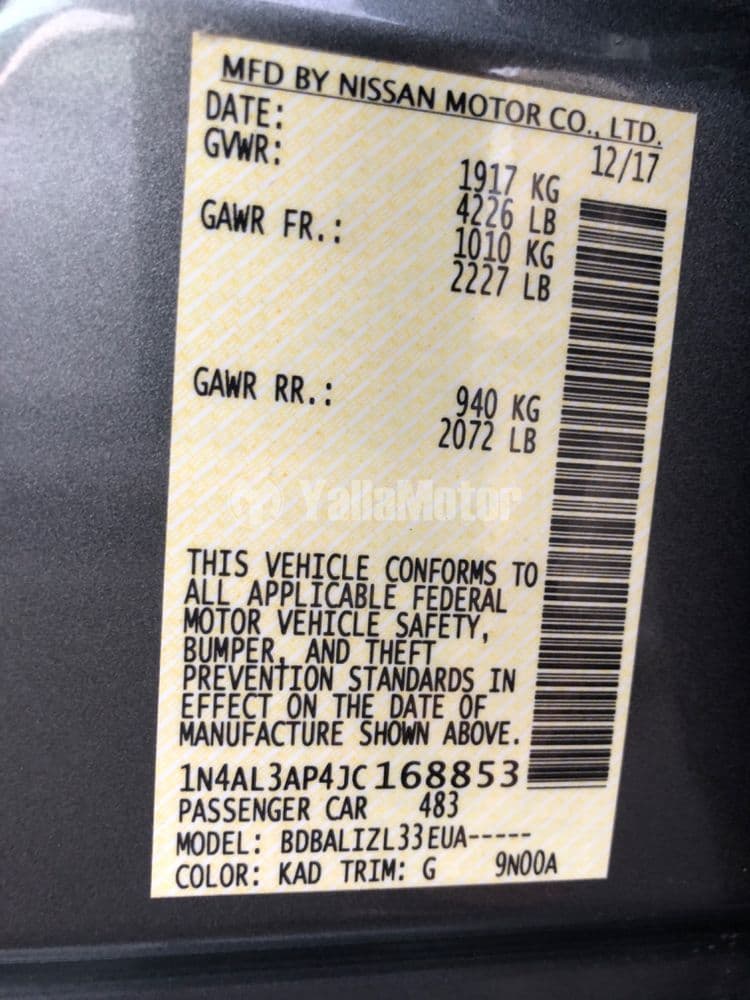 Used Nissan Altima 2.5 SV 2018