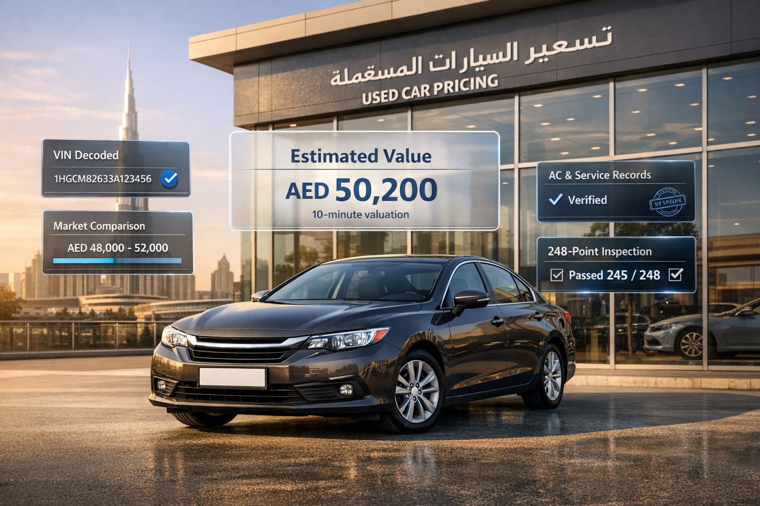 تقييم أسعار السيارات المستعملة في الإمارات: دليلك الكامل للتسعير والتفاوض في 10 دقائق تقييم أسعار السيارات المستعملة في الإمارات: دليلك الكامل للتسعير والتفاوض في 10 دقائق